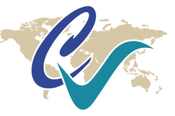 logo cadence voyage sur fond carte du monde