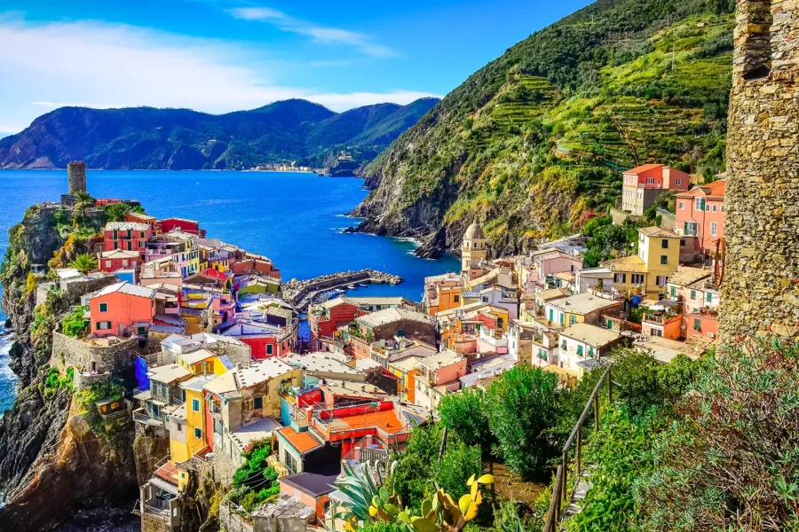 Maisons colorées de Vernazza, un village pittoresque des Cinque Terre en Italie