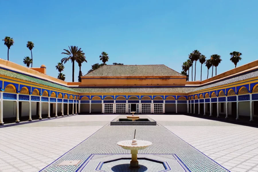 Cour intérieure du palais de la Bahia à Marrakech