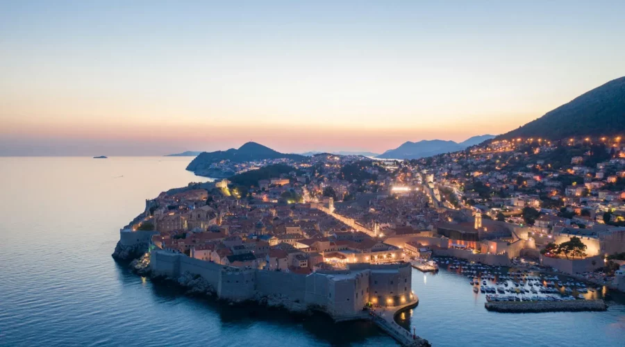 Dubrovnik au début de la soirée