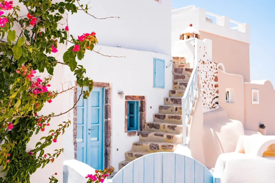 Maison typique à Oia, Santorin, Grèce