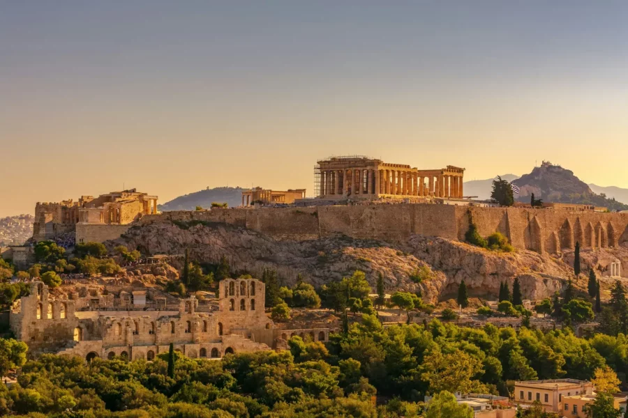 Paysage de l'Acropole d'Athènes, Grèce