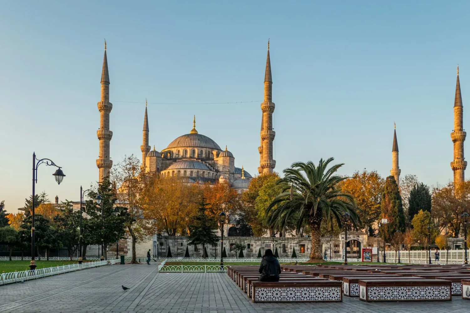 Paysage de la mosquée bleue à Istanbul