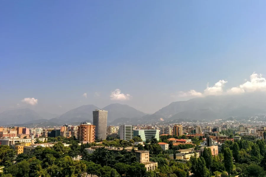 Vue sur Tirana, Albanie