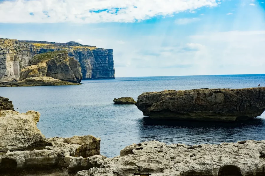 Baie de Dwejra à Gozo, Malte.