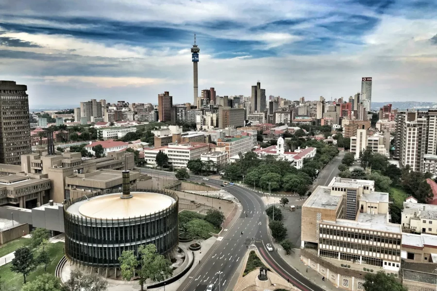 Paysage urbain de Johannesburg, Afrique du Sud