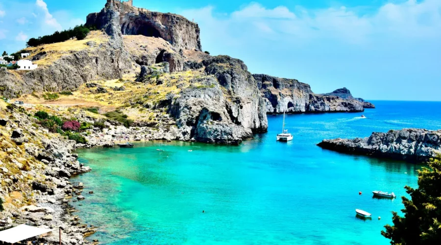 Panorama à couper le souffle sur le promontoire de Rhodes