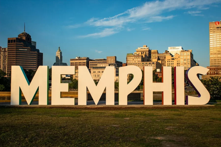 Décor de lettres à Memphis, USA