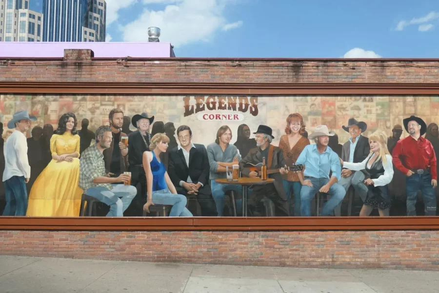 Fresque du Legend's Corner à Nashville, USA