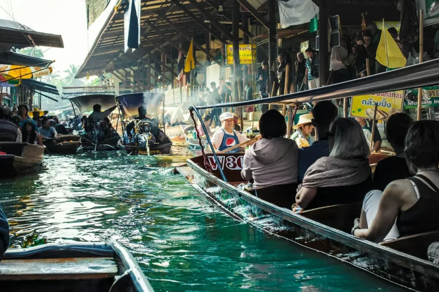 Marché Flottant de Damnoen Saduak, Thaïlande