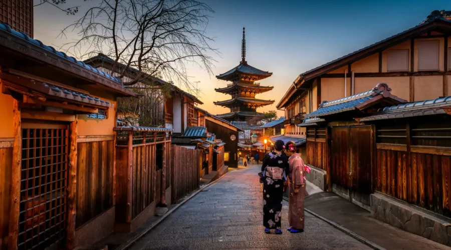 Rue typique de Kyoto, Japon