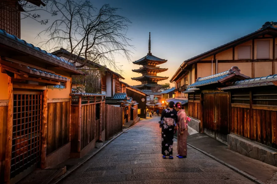 Rue typique de Kyoto, Japon