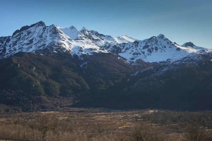 Sommet enneigé à Ushuaia, Terre de Feu, Argentine