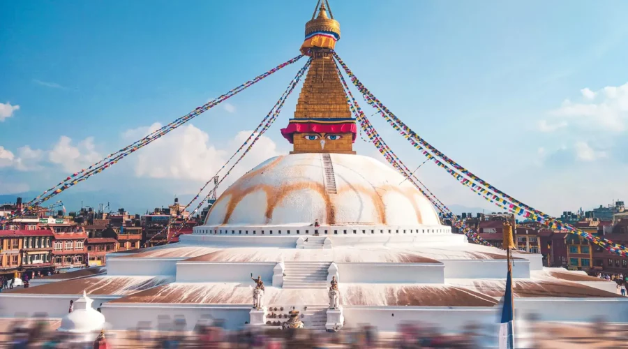 Temple bouddhiste stupa, Népal