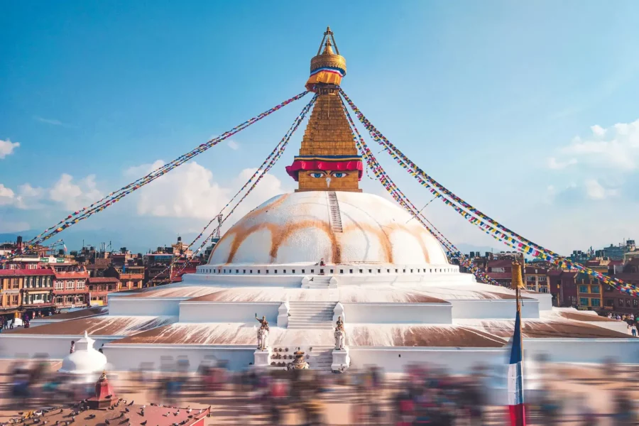 Temple bouddhiste stupa, Népal
