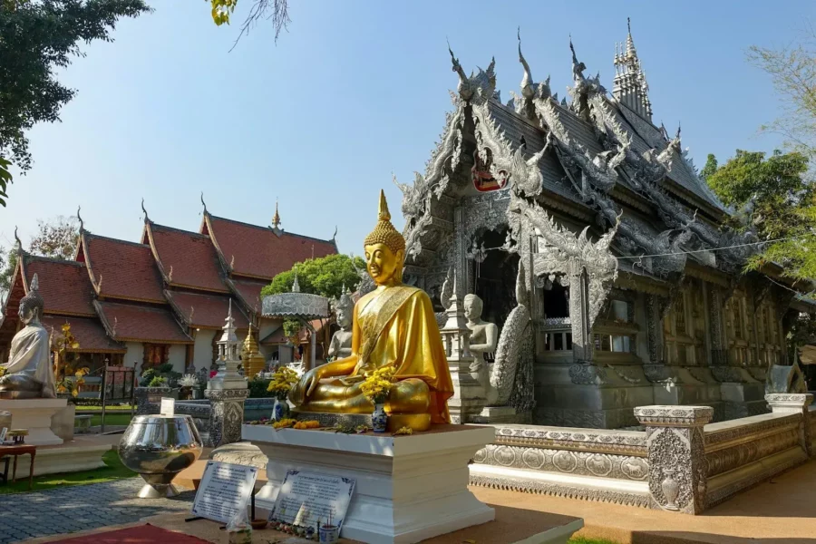Temple et Statue de Bouddha, Thaïlande