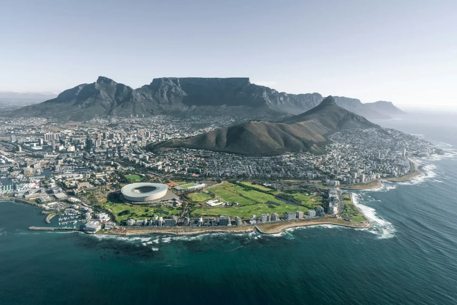 Vue aérienne de Cap Town, Afrique du Sud