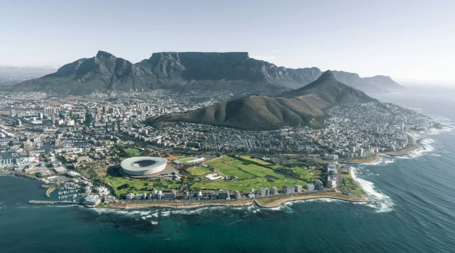 Vue aérienne de Cap Town, Afrique du Sud