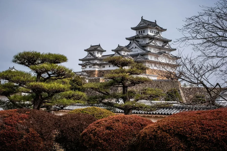 Vue sur le château de Himeji à Himeji, Japon