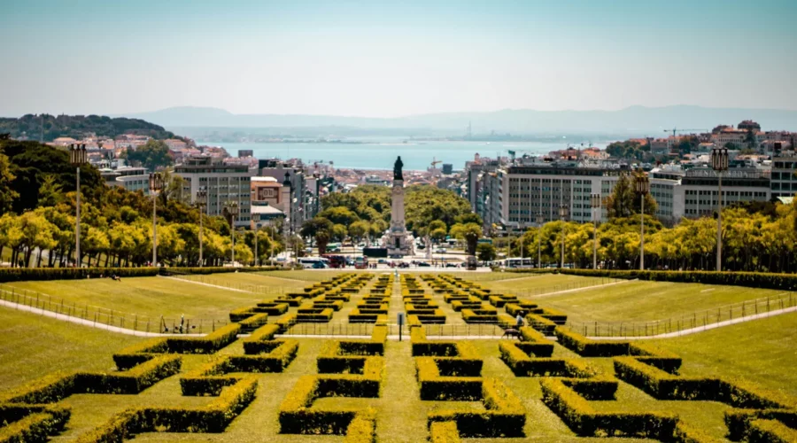 Vue de Lisbonne depuis le Parc Eduardo VII