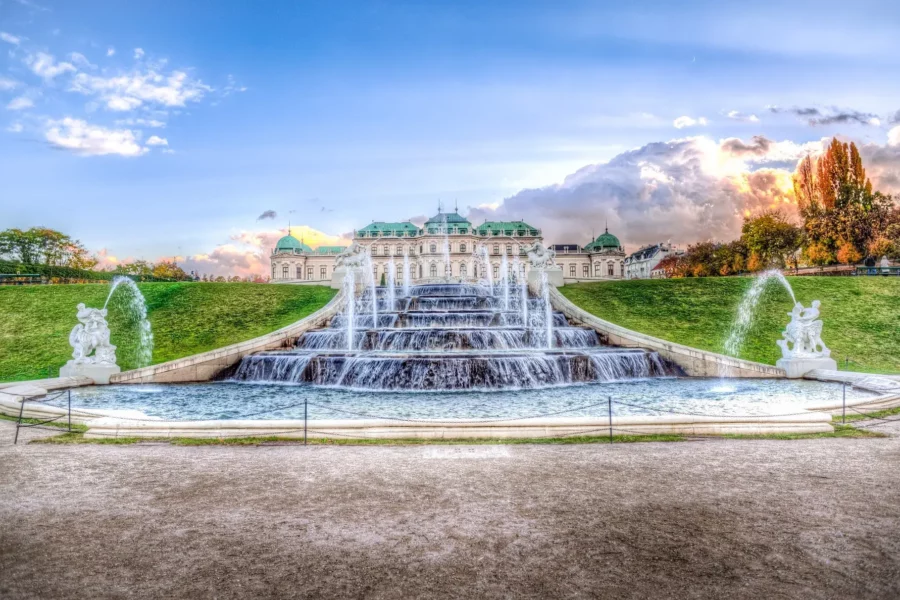 La fontaine du palais du Belvédère à Vienne