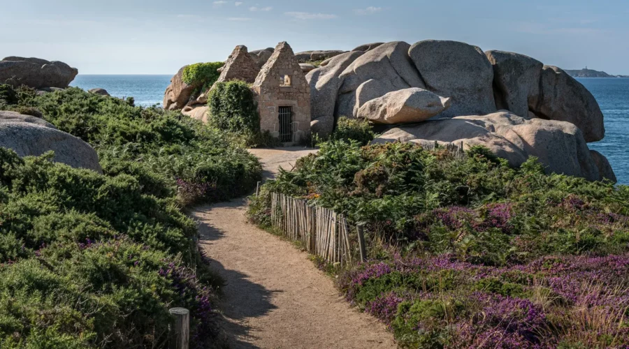 Sentier à Ploumanac'h, Bretagne, France