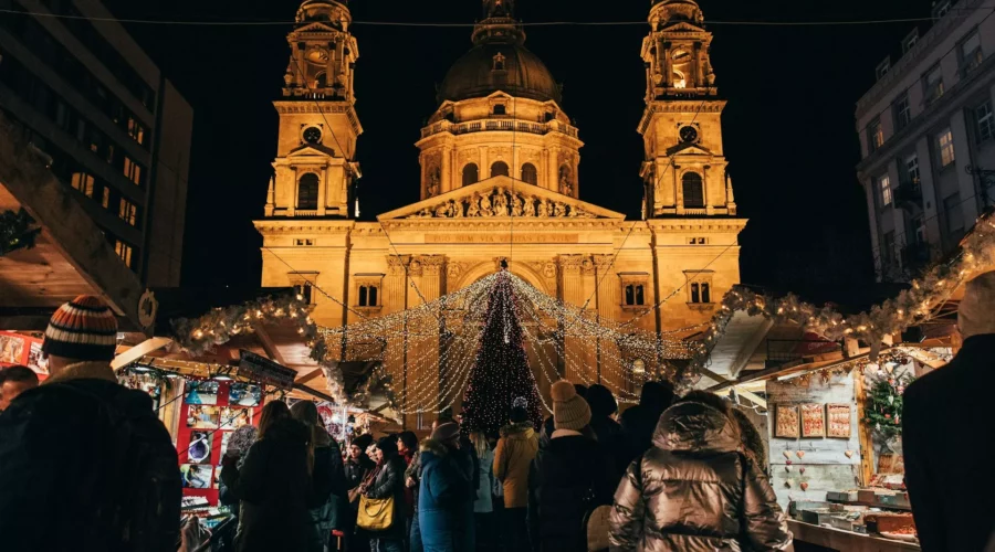 Marché de Noël à la Basilique Saint-Étienne, Budapest