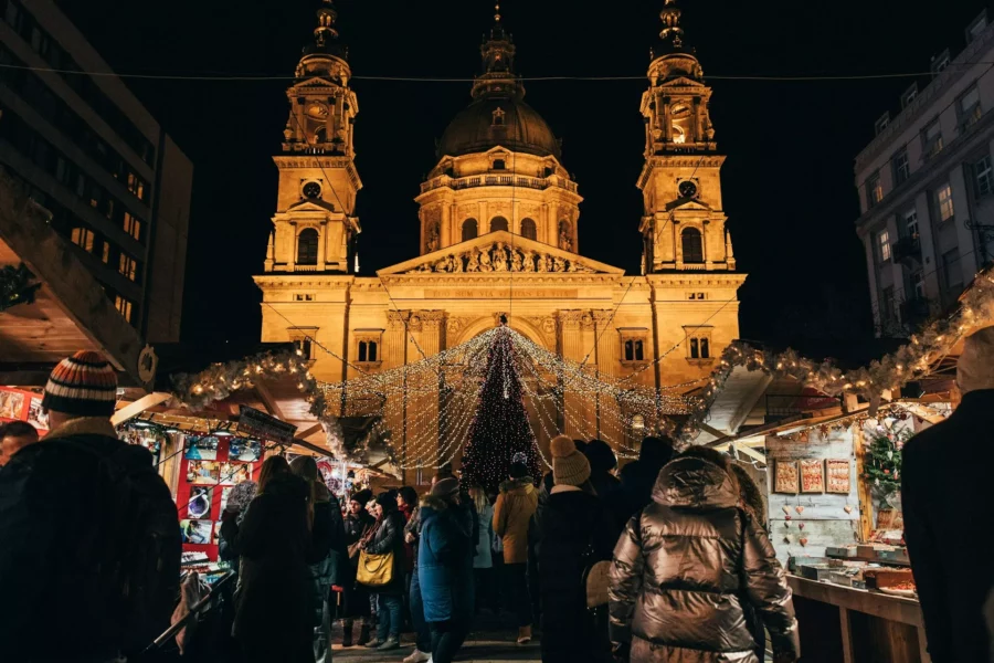 Marché de Noël à la Basilique Saint-Étienne, Budapest