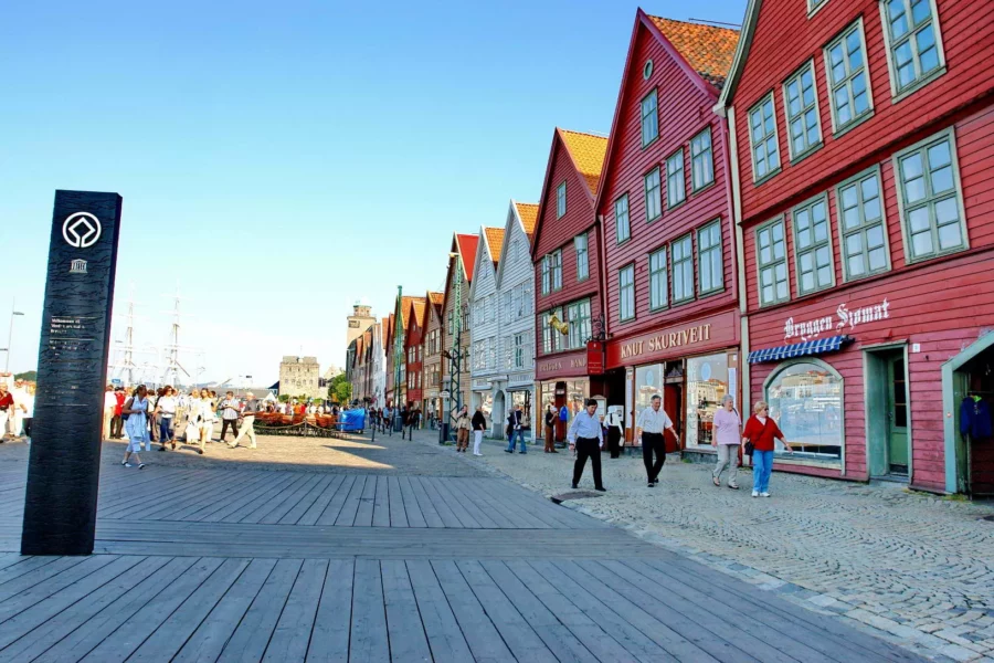 Place Bryggen à Bergen, Norvège