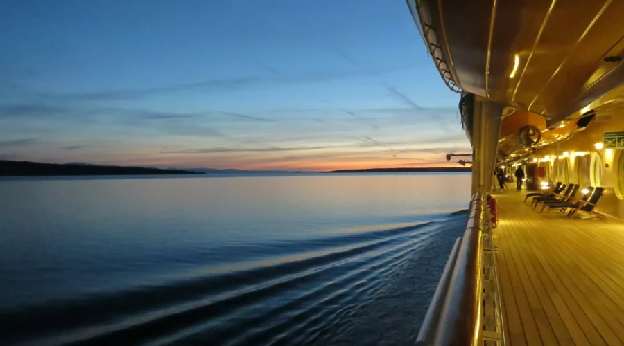 Vue depuis un bateau de croisière