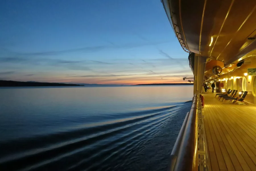 Vue depuis un bateau de croisière