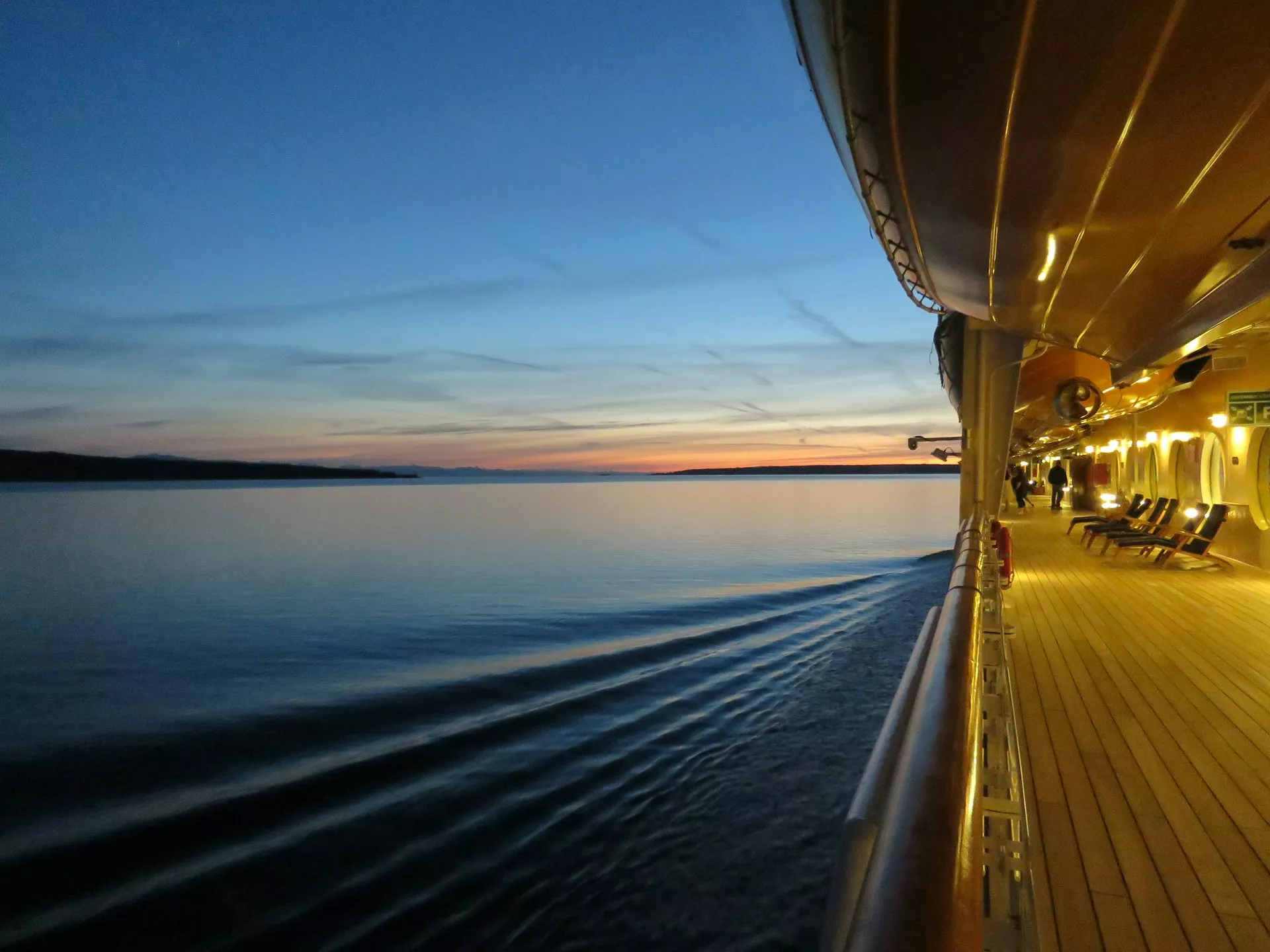 Vue depuis un bateau de croisière