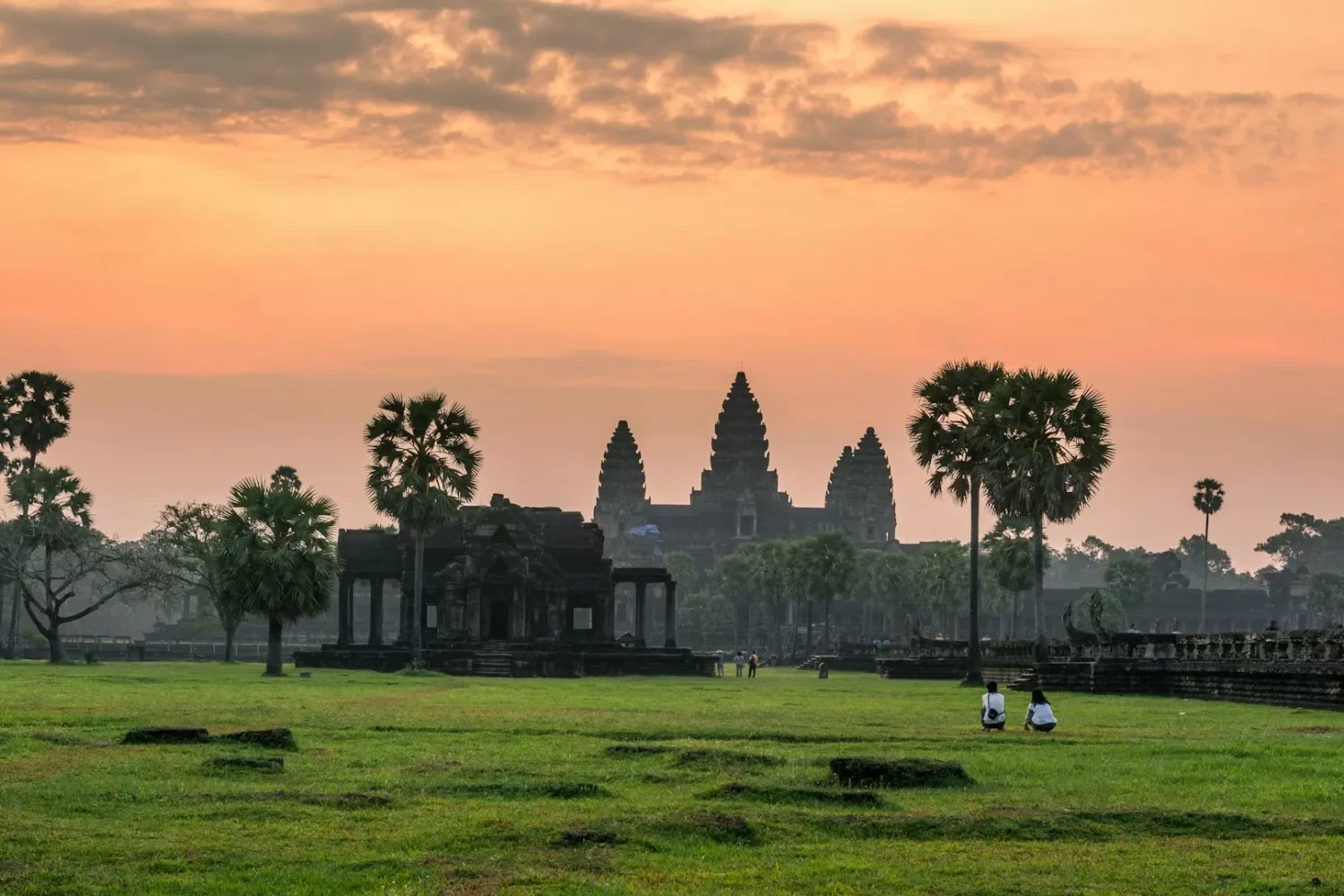 Paysage sur Angkor Wat et ses temples, Cambodge