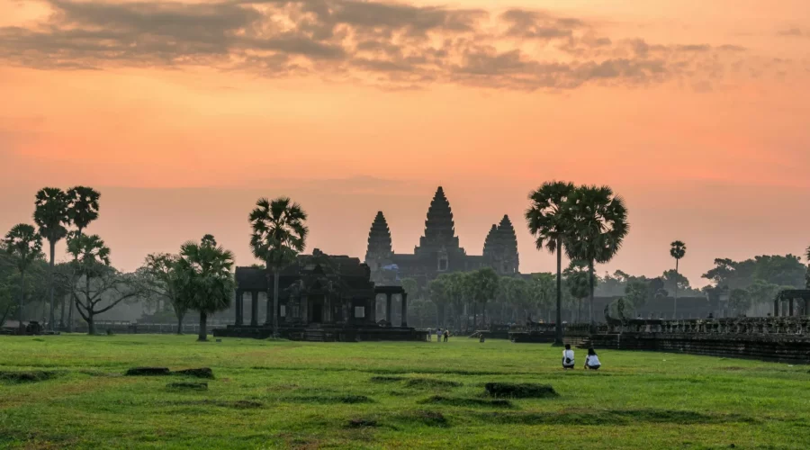 Paysage sur Angkor Wat et ses temples, Cambodge