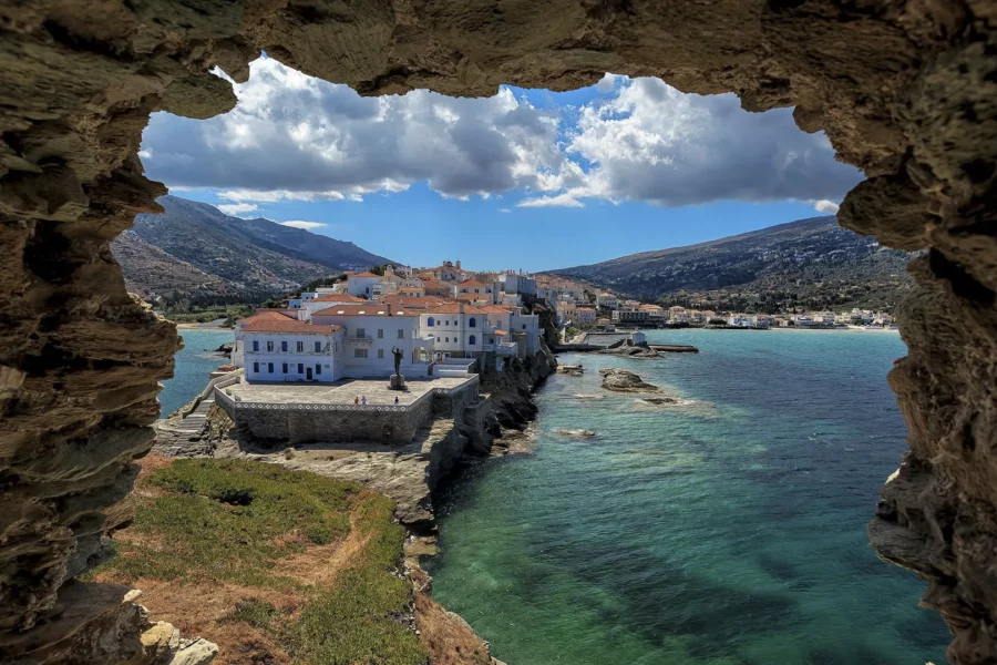 Village pittoresque de Chora à Andros, Grèce