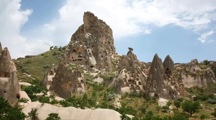 Roches sculptées naturellement en Cappadoce, Turquie