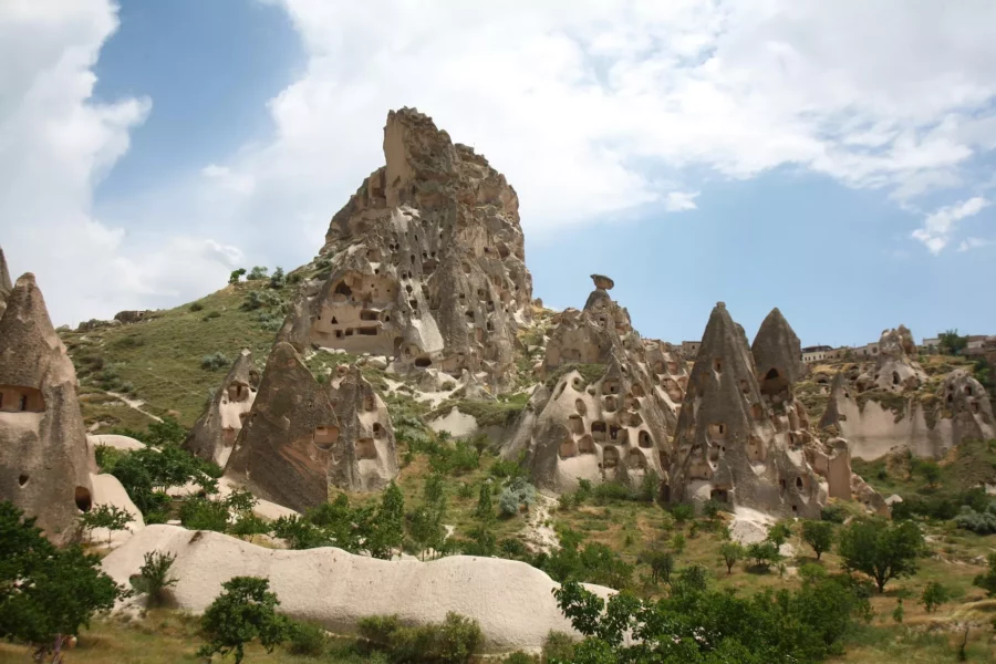 Roches sculptées naturellement en Cappadoce, Turquie